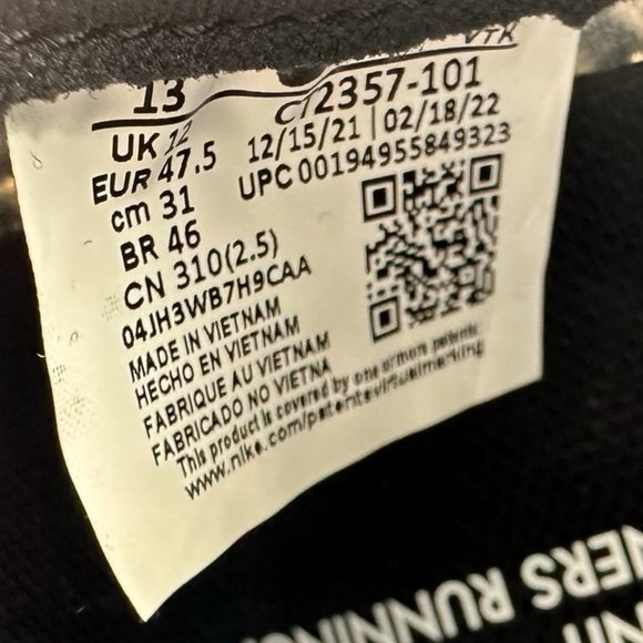 Nike React Infinity Run FK 2 Men's Shoes "Oreo" Black White CT2357-101 - Picture 12 of 12